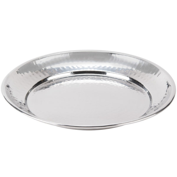 7104 - Hammered Oval Concave Tray
