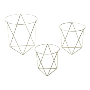 riser 3 piece set geometric gold